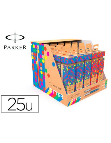 Boligrafo Parker Jotter Originals Cracker Expositor De 25 Unidades Surtidas
