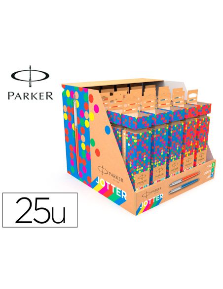 Boligrafo Parker Jotter Originals Cracker Expositor De 25 Unidades Surtidas