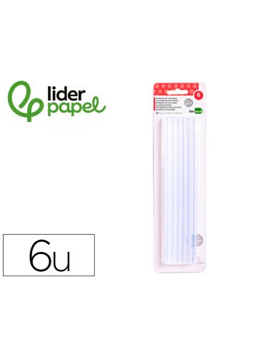 Barra Termofusible Liderpapel De 11 Mm De Diametro X 200 Mm De Largo Blister De 6 Unidades