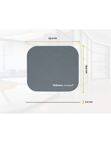 Alfombrilla Para Raton Fellowes Con Proteccion Microban Color Gris 226X192X3 Mm