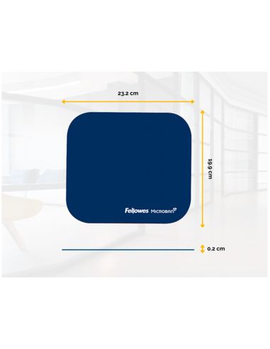 Alfombrilla Para Raton Fellowes Con Proteccion Microban Color Azul 226X192X3 Mm