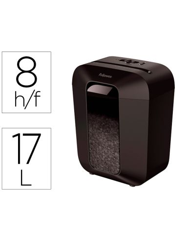 Destructora De Documentos Fellowes Lx-41 Capacidad 8H Seguridad P4 Destruye Grapas Clips Y Tarjeta Papelera 17 L
