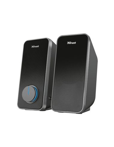 Altavoces Trust Arys 2.0 Potencia Maxima 28W Control De Volumen Y Conexion Auriculares Usb Color Negro