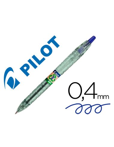 Boligrafo Azul Pilot Ecoball Plastico Reciclado Tinta Aceite Punta De Bola 1 Mm Color