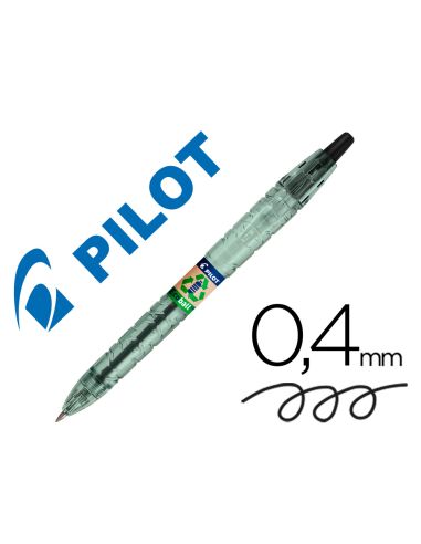Boligrafo Negro Pilot Ecoball Plastico Reciclado Tinta Aceite Punta De Bola 1 Mm