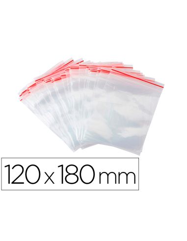 Bolsa Plastico Autocierre Q-Connect 120X180 Mm Paquete De 100 Unidades