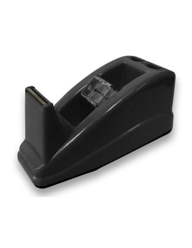 Portarrollo Sobremesa Q-Connect Plastico Para Cinta De 33 Mt Color Negro 135X58X60 Mm