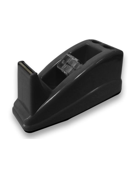 Portarrollo Sobremesa Q-Connect Plastico Para Cinta De 33 Mt Color Negro 135X58X60 Mm