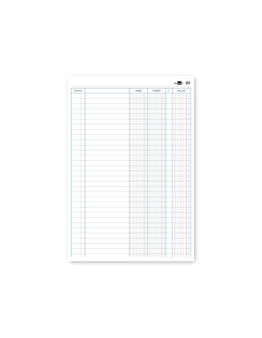 Libro Liderpapel Folio Cartone 100 Hojas Cuentas Corrientes Debe Haber Y Saldo
