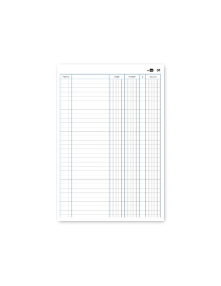 Libro Liderpapel Folio Cartone 100 Hojas Cuentas Corrientes Debe Haber Y Saldo