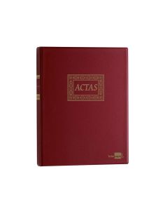 Libro Liderpapel Din A4 Actas 30 Anillas Con 100 Hojas Movibles Taladradas Y Numeradas Color Burdeos 2