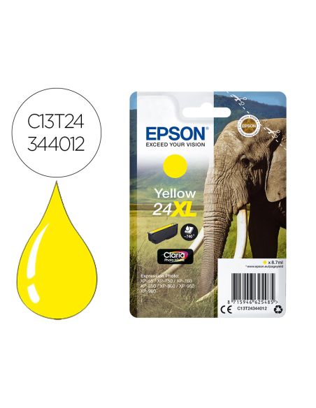 Ink-Jet Epson Claria Photo Hd Ink Amarillo 24Xl