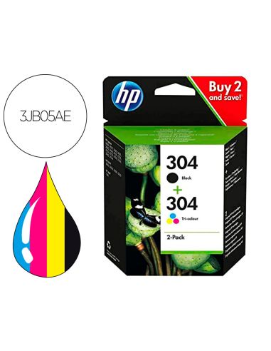 Ink-Jet Hp 304 3Jb05Ae Deskjet 2620 / 2630 / 3720 / 3730 / 3750 / 3760 / Envy 5010 / 5020 / 5030 Multipack