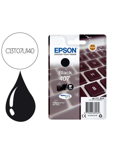 Ink-Jet Epson 407L Clavier Wf-4745 Series Negro 2900 Paginas