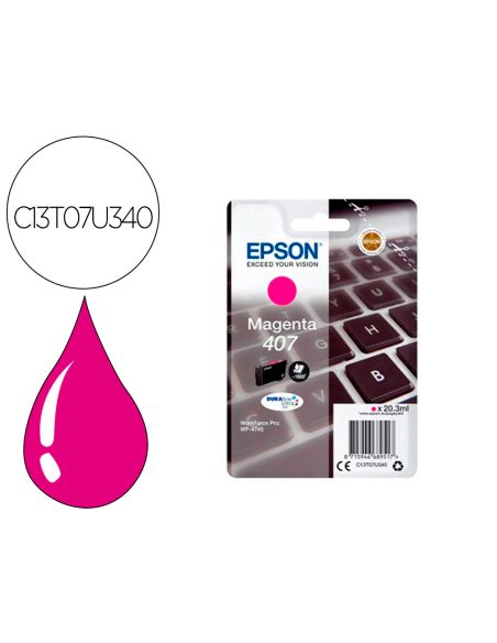 Ink-Jet Epson 407L Clavier Wf-4745 Series Magenta 1900 Paginas