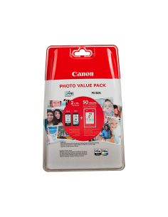 Ink-Jet Canon Photo Value Pixma Mg2450/2550 Multipack Negro/Color Pg545Xl+ Cl546Xl +50 Hojas Papel Foto 10X15 Cm 2