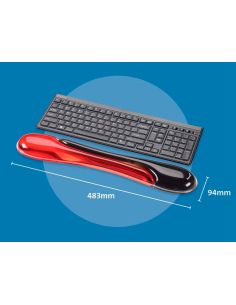 Reposamuñecas Kensington Duo Gel Teclado Color Negro/Rojo 240X182X25 Mm 2