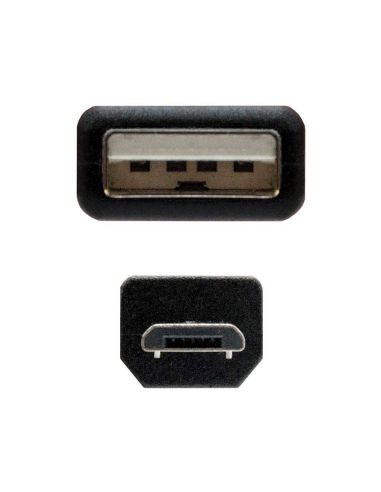 Cable Usb Nanocable 2.0 Tipo A/M-Micro Usb B/M Color Negro Longitud 0,8 M