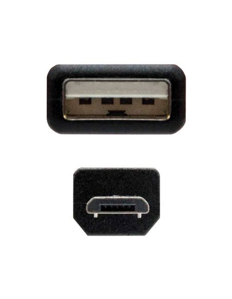 Cable Usb Nanocable 2.0 Tipo A/M-Micro Usb B/M Color Negro Longitud 0,8 M