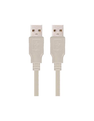 Cable Usb Nanocable 2.0 Tipo A/M-A/M Color Gris Longitud 1 M