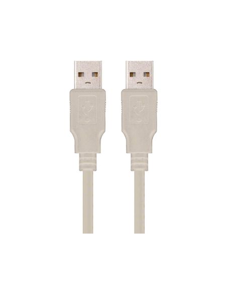 Cable Usb Nanocable 2.0 Tipo A/M-A/M Color Gris Longitud 1 M