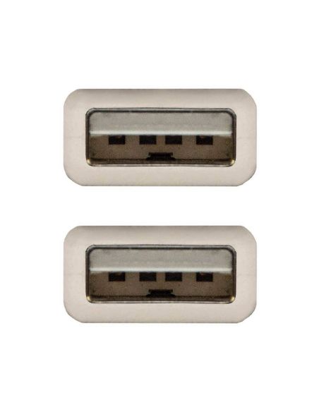 Cable Usb Nanocable 2.0 Tipo A/M-A/M Color Gris Longitud 1 M
