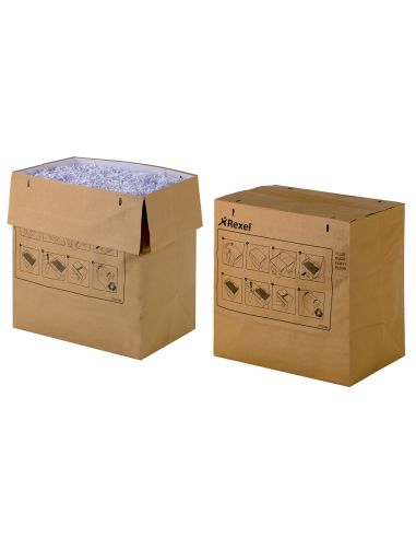 Bolsa De Residuos Rexel Reciclable Para Destructora Auto+ 750X/750M Capacidad 115 L Pack De 50 Unidades