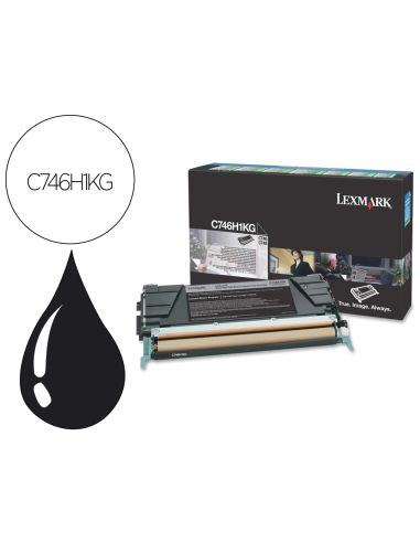 Toner Lexmark Laser C746H1Kg C746 / C748 Negro 12000 Paginas
