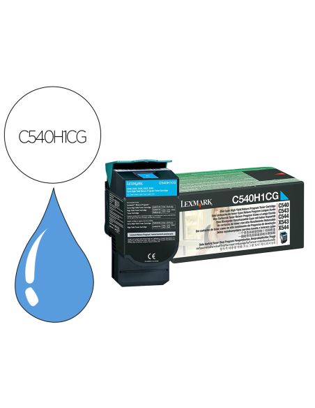 Toner Lexmark Laser C540H1Cg C540 / C543 / C544 / X543 / X544 Cian 2000 Paginas