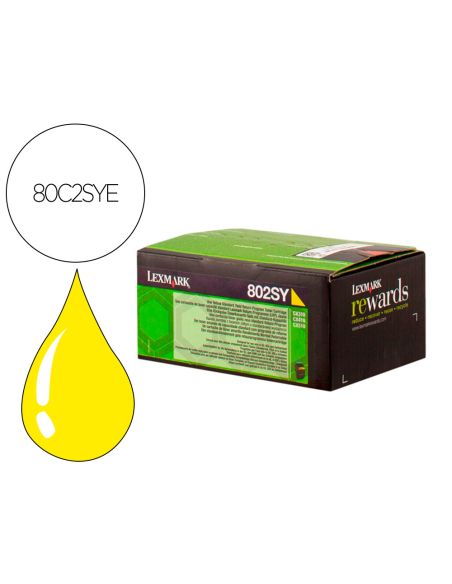 Toner Laser Lexmark 80C2Sye Amarillo 2000 Paginas