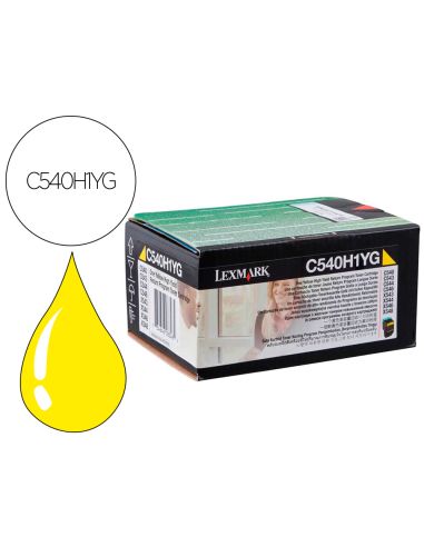 Toner Laser Lexmark C540H1Yg Amarillo C540/ 2000 Paginas