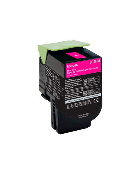 Toner Laser Lexmark 80C2Hme Magenta 3000 Paginas