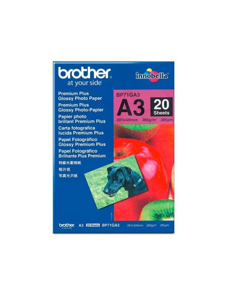 Papel Fotografico Brother Premium Plus Brillo Din A3 260G/M2 Ink-Jet Pack De 20 Hojas|Libreriasalesiana