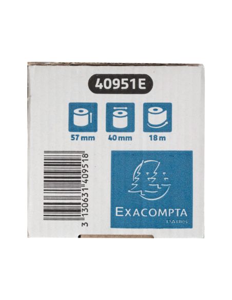 Rollo Sumadora Exacompta Safe Contact Termico 57 Mm X 40 Mm 52 G/M2