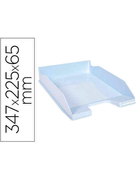 Bandeja Sobremesa Exacompta Aquarel Combo Midi Azul Pastel 347X255X65 Mm
