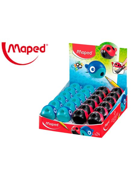 Sacapuntas Maped Plastico Croc Croc Easy 1 Uso Con Deposito