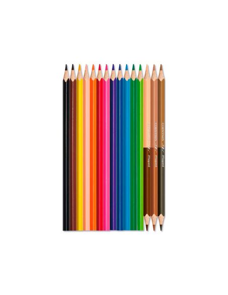 Lapices De Colores Maped Color Peps World Caja De 12 Colores Surtidos + 3 Duo Tonos De Piel