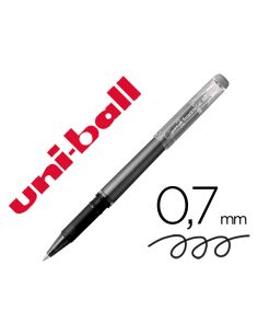 Rotulador negro uni-ball roller uf-222 tinta gel borrable 0,7 mm