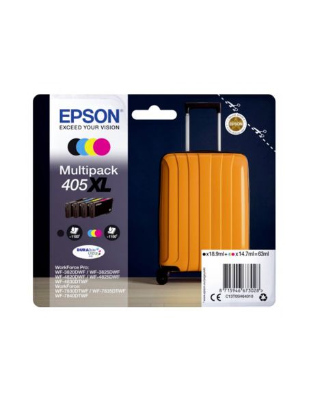 Ink-Jet Epson 405 Xl Wf-3820Dwf / Wf-4820Dwf / Wf-7830Dtwf / Wf-7840Dtwf Alta Capacidad Pack De 4