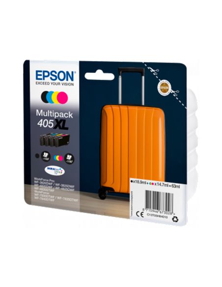 Ink-Jet Epson 405 Xl Wf-3820Dwf / Wf-4820Dwf / Wf-7830Dtwf / Wf-7840Dtwf Alta Capacidad Pack De 4