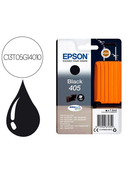 Ink-Jet Epson 405 Wf-3820Dwf / Wf-4820Dwf / Wf-7830Dtwf / Wf-7840Dtwf Negro