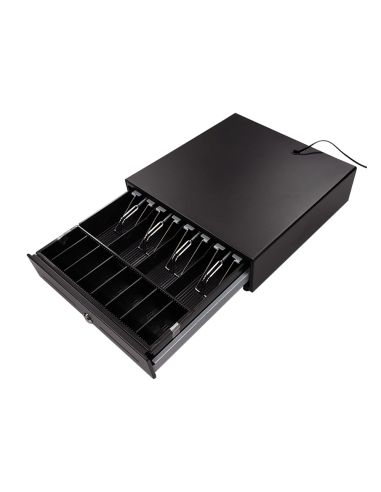 Cajon Portamonedas 8 Monederos 4 Billeteros Apertura Electrica Negro 330X335X105 Mm