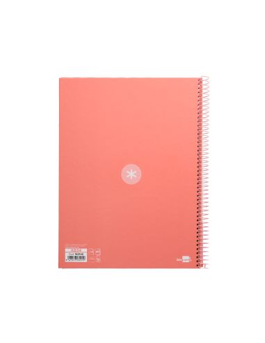 Cuaderno Espiral A4 Micro Antartik Tapa Forrada80H 90 Gr Horizontal 1 Banda 4 Taladros Color Rosa Claro