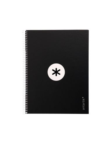 Cuaderno Espiral A4 Micro Antartik Tapa Forrada80H 90 Gr Horizontal 1 Banda 4 Taladros Color Negro