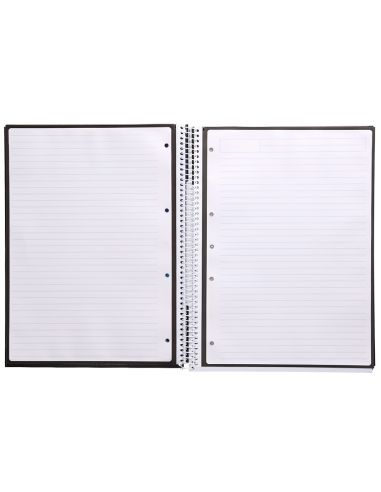 Cuaderno Espiral A4 Micro Antartik Tapa Forrada80H 90 Gr Horizontal 1 Banda 4 Taladros Color Negro