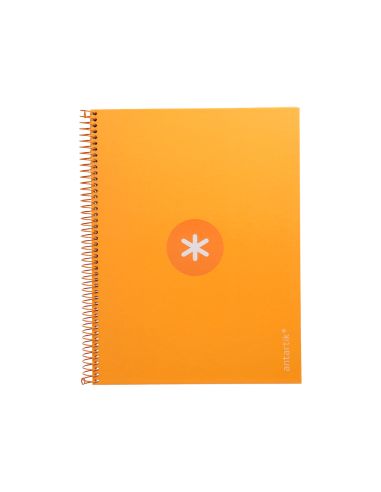 Cuaderno Espiral A4 Micro Antartik Tapa Forrada80H 90 Gr Horizontal 1 Banda 4 Taladros Color Mostaza