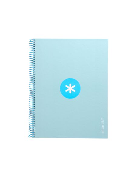Cuaderno Espiral A4 Micro Antartik Tapa Forrada80H 90 Gr Horizontal 1 Banda 4 Taladros Color Celeste