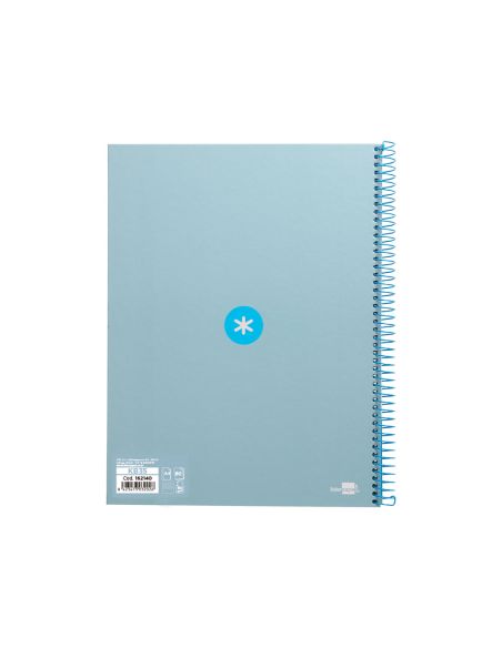 Cuaderno Espiral A4 Micro Antartik Tapa Forrada80H 90 Gr Horizontal 1 Banda 4 Taladros Color Celeste