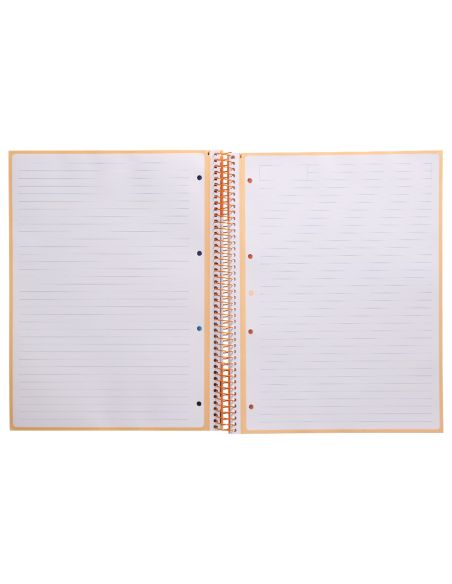 Cuaderno Espiral A4 Micro Antartik Tapa Forrada80H 90 Gr Horizontal 1 Banda 4 Taladros Color Peach