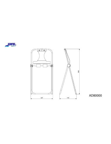 Portabobina Industrial Jofel Metalico Suelo Con Sierra De Corte Para Bobinas De Hasta 500 M 850X418X445 Mm|Libreriasalesiana